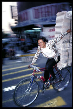 Mexico City newspaper delivery.