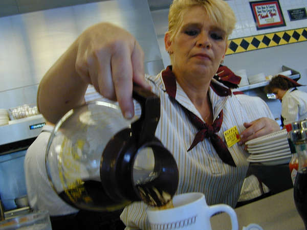 More coffee with those waffles? 